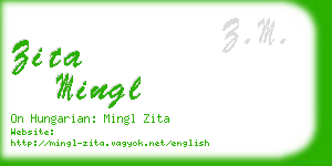 zita mingl business card